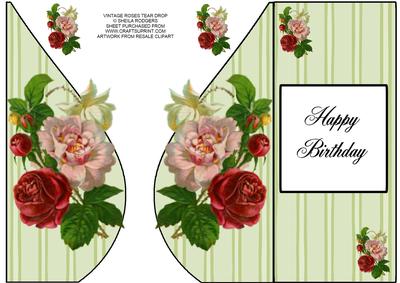 Vintage Roses Tear Drop