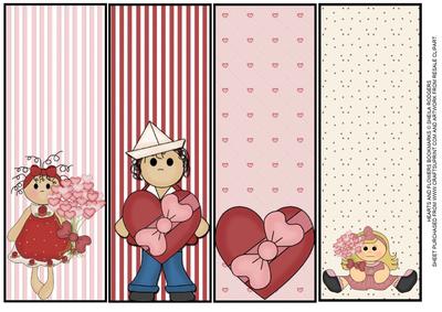 Hearts and Flowers Bookmarks