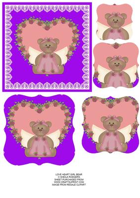 Love Heart Bear Girl