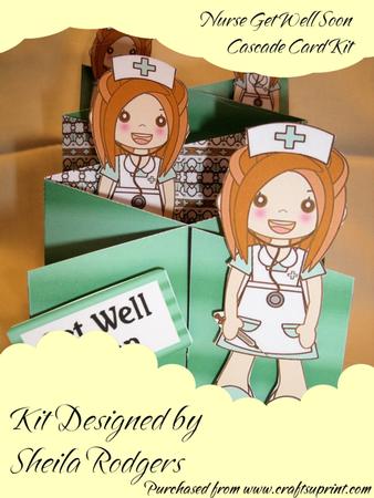 Nurse Get Well Soon Cascade Card Kit