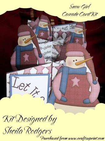 Snow Girl Cascade Card Kit