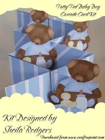 Tatty Ted Baby Boy Cascade Card Kit