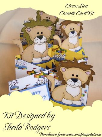 Circus Lion Cascade Card Kit