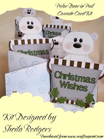Polar Bear in Pail Cascade Card Kit