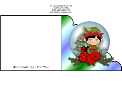 Elf Snowglobe Cut and Fold