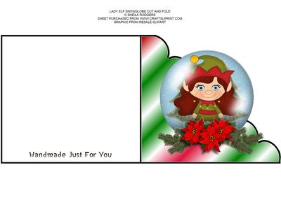 Lady Elf Snowglobe Cut and Fold