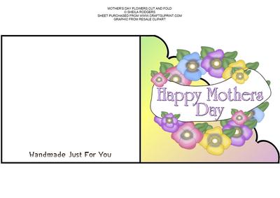 Mother's Day Flowers Cut and Fold