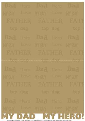 My Dad My Hero! Cut Edge Card