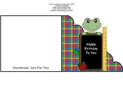 School Frog Cut and Fold