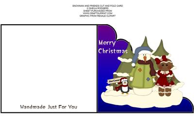 Snowman and Friends Cut and Fold Card