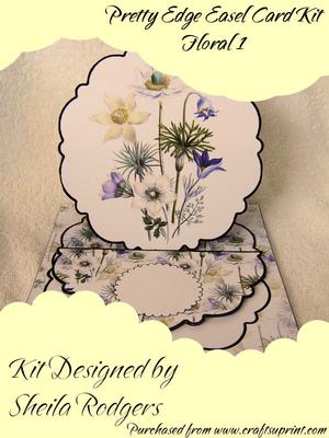 Pretty Edge Easel Card Kit Floral 1