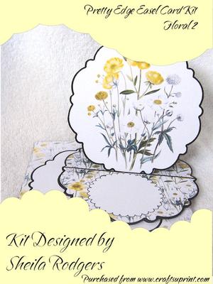 Pretty Edge Easel Card Kit Floral 2