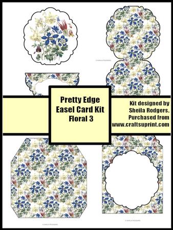 Pretty Edge Easel Card Kit Floral 3