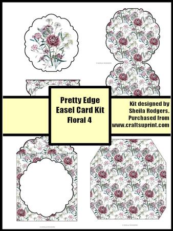 Pretty Edge Easel Card Kit Floral 4