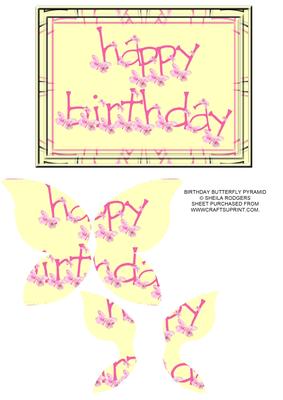 Birthday Butterfly Pyramid