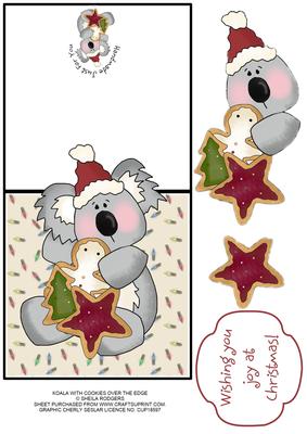 Koala with Cookies Over the Edge
