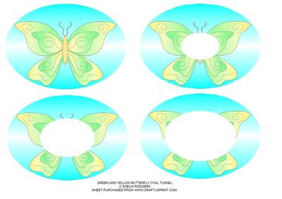 Green and Yellow Butterfly Oval Tunnel