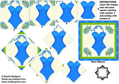 Blue Swimsuit Star Pyramid