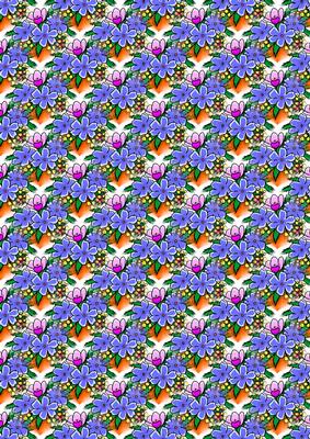 Bowl of Flowers Backing Paper