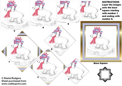 Iceberg Polar Bear 3 Star Pyramid
