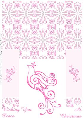 Pink Dove of Peace Column Fold