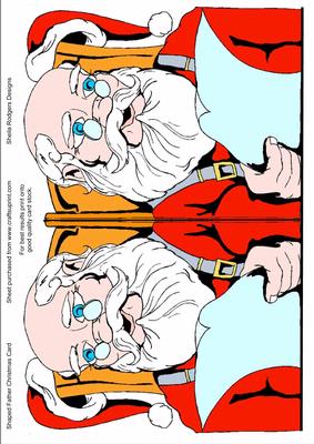 Shaped Father Christmas Card