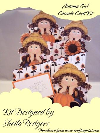 Autumn Girl Cascade Card Kit