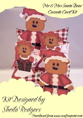 Mr & Mrs Santa Bear Cascade Card Kit