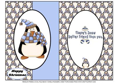 Penguin Friend 2 Oval Fold Back