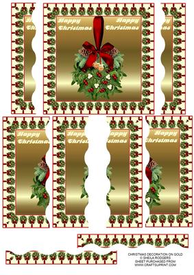 Christmas Decoration on Gold