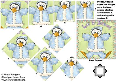 Penguin in Snow Suit Star Pyramid