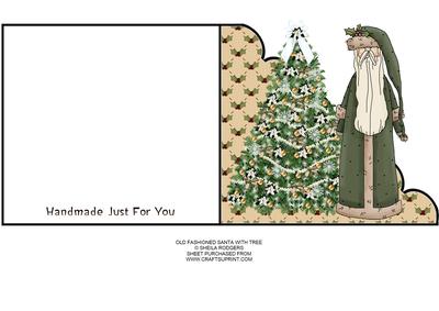 Old Fashioned Santa with Tree