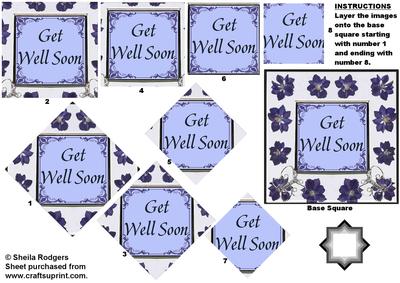 Get Well Soon Floral Star Pyramid