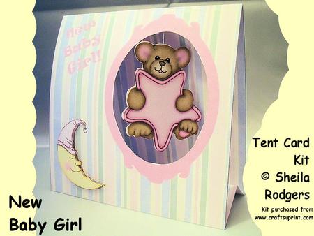 New Baby Girl Tent Card Kit
