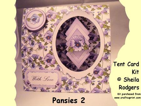 Pansies 2 Tent Card Kit