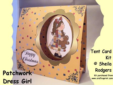 Patchwork Dress Girl Tent Card Kit