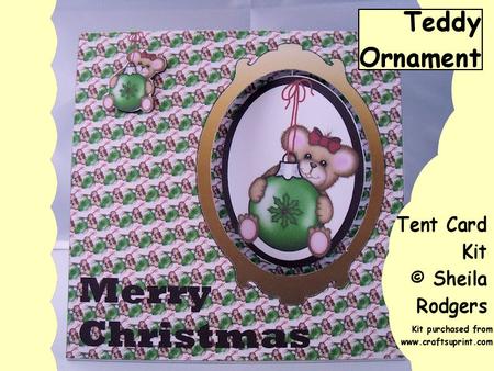 Teddy Ornament Tent Card Kit