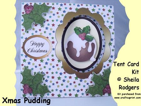 Xmas Pudding Tent Card Kit