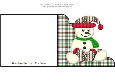 Cute Snowman 2 Cut & Fold