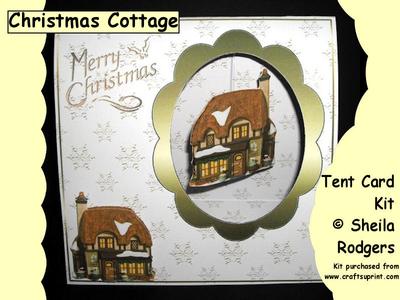 Christmas Cottage Tent Card Kit