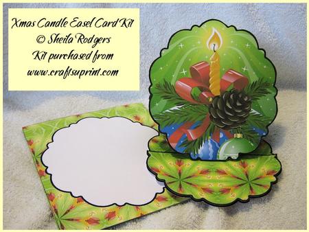 Xmas Candle Easel Card Kit