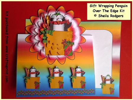 Gift Wrapping Penguin Over the Edge Kit