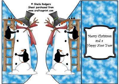 Tall Snowman Tear Drop
