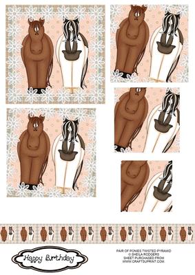 Pair of Ponies Twisted Pyramid