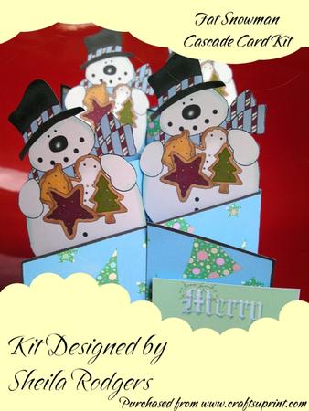Fat Snowman Cascade Card Kit