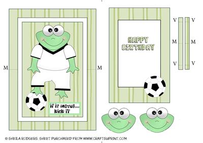 Football Frog Spinner Card