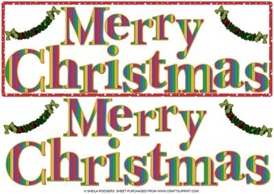 Large Dl Merry Christmas