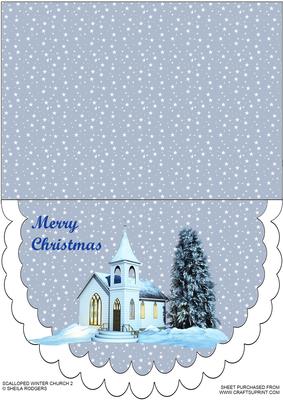 Scalloped Winter Church 2
