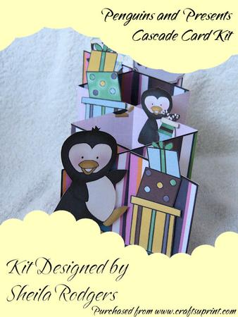 Penguins and Presents Cascade Card Kit