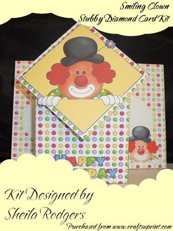 Smiling Clown Stubby Diamond Card Kit